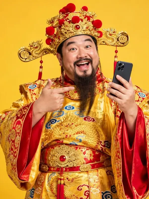 财神爷下凡当网红封面